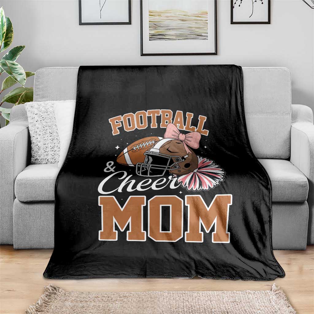 Funny Football And Cheer Mom Quote Throw Blanket Sports Season Gift TS12 Print Your Wear