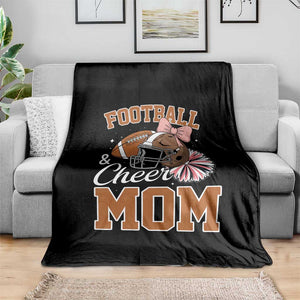 Funny Football And Cheer Mom Quote Throw Blanket Sports Season Gift TS12 Print Your Wear