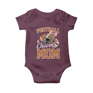 Funny Football And Cheer Mom Quote Baby Onesie Sports Season Gift TS12 Maroon Print Your Wear
