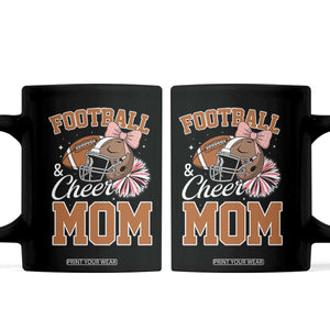 Funny Football And Cheer Mom Quote Coffee Mug Sports Season Gift TS12 Black Print Your Wear