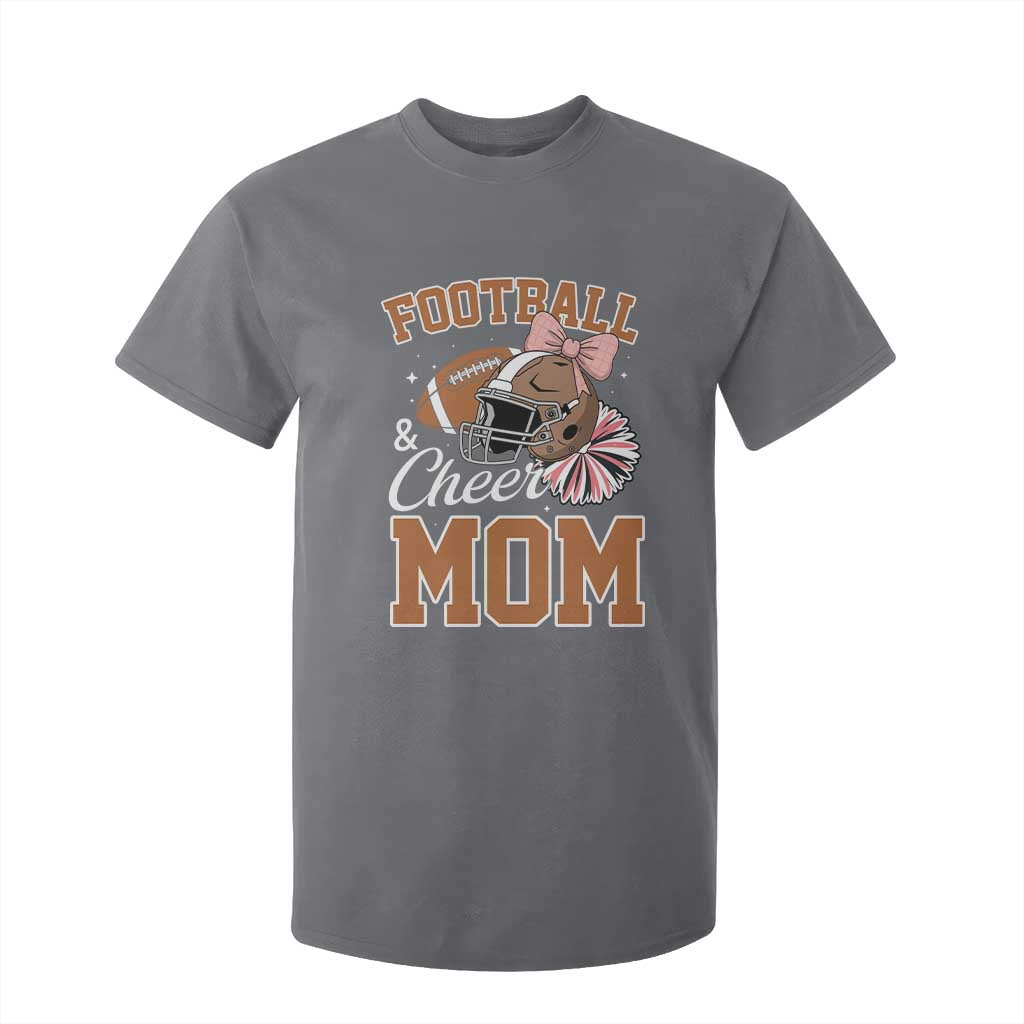Funny Football And Cheer Mom Quote T Shirt For Kid Sports Season Gift TS12 Charcoal Print Your Wear
