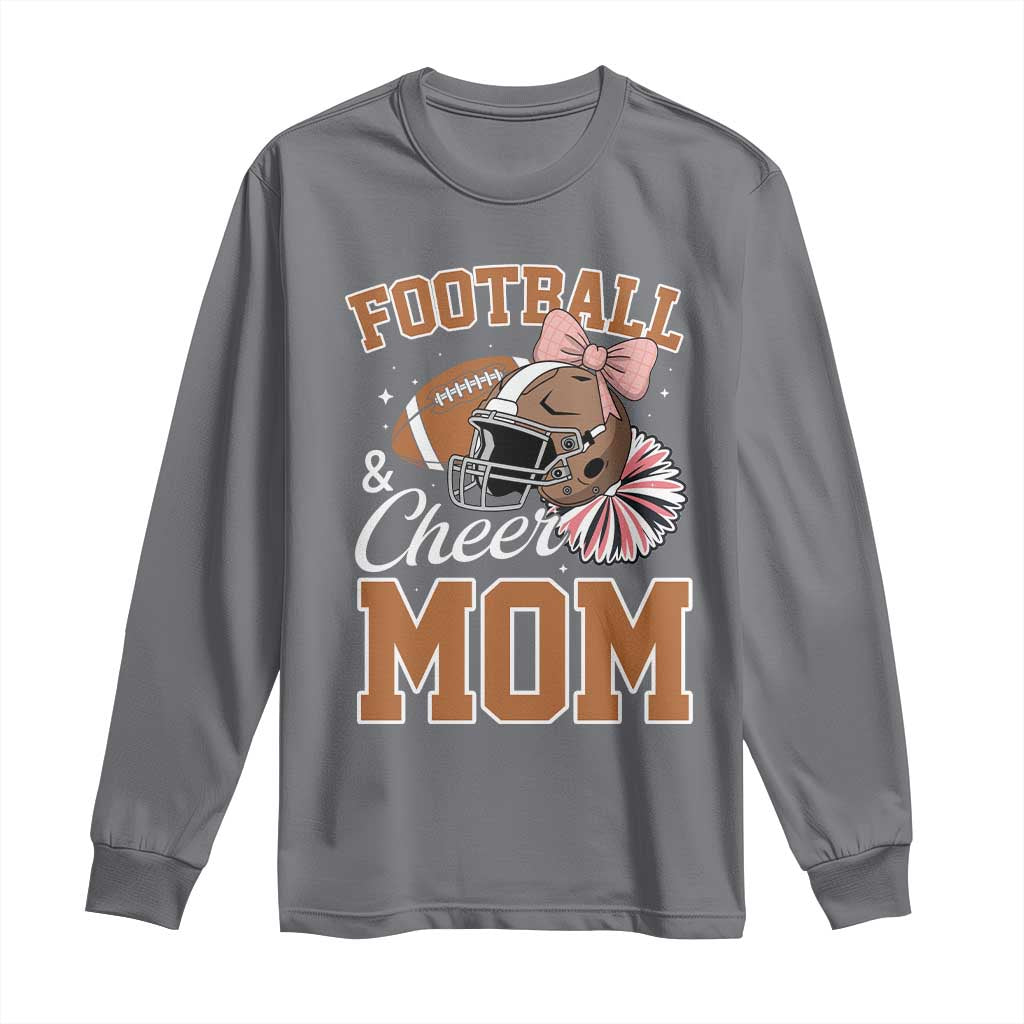 Funny Football And Cheer Mom Quote Long Sleeve Shirt Sports Season Gift TS12 Charcoal Print Your Wear