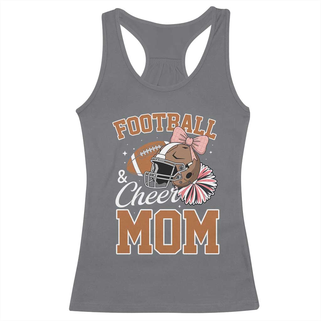 Funny Football And Cheer Mom Quote Racerback Tank Top Sports Season Gift TS12 Charcoal Print Your Wear