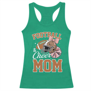 Funny Football And Cheer Mom Quote Racerback Tank Top Sports Season Gift - Print Your Wear