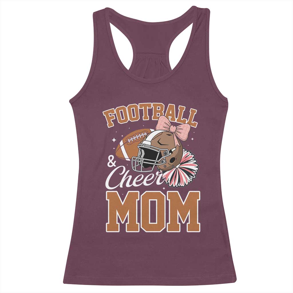 Funny Football And Cheer Mom Quote Racerback Tank Top Sports Season Gift TS12 Maroon Print Your Wear