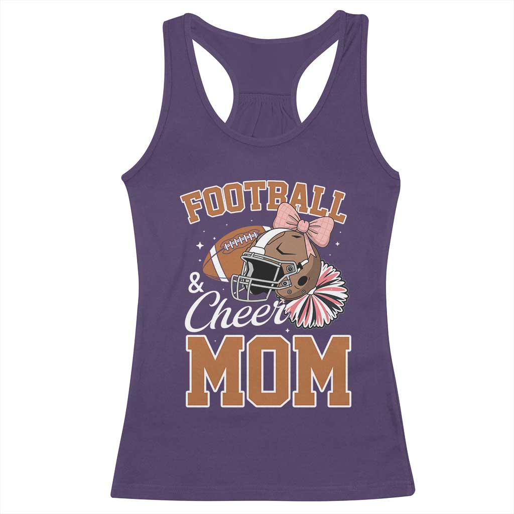 Funny Football And Cheer Mom Quote Racerback Tank Top Sports Season Gift TS12 Purple Print Your Wear