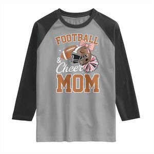 Funny Football And Cheer Mom Quote Raglan Shirt Sports Season Gift TS12 Sport Gray Black Print Your Wear