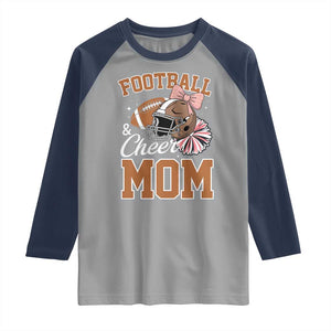 Funny Football And Cheer Mom Quote Raglan Shirt Sports Season Gift TS12 Sport Gray Navy Print Your Wear
