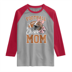 Funny Football And Cheer Mom Quote Raglan Shirt Sports Season Gift TS12 Sport Gray Red Print Your Wear