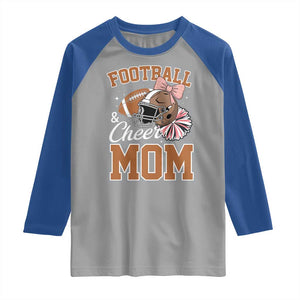 Funny Football And Cheer Mom Quote Raglan Shirt Sports Season Gift TS12 Sport Gray Royal Print Your Wear