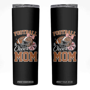 Funny Football And Cheer Mom Quote Skinny Tumbler Sports Season Gift TS12 Black Print Your Wear