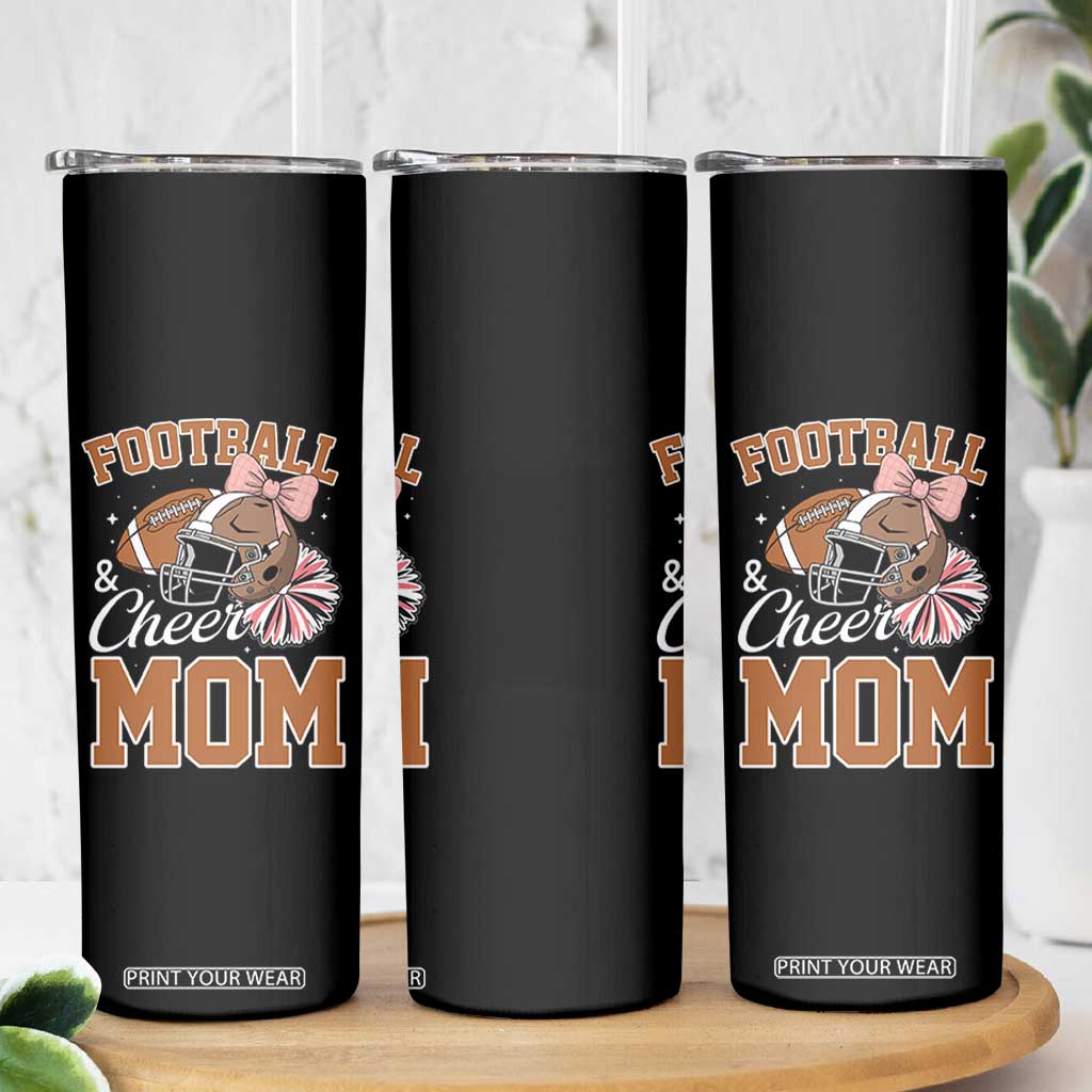 Funny Football And Cheer Mom Quote Skinny Tumbler Sports Season Gift TS12 Print Your Wear