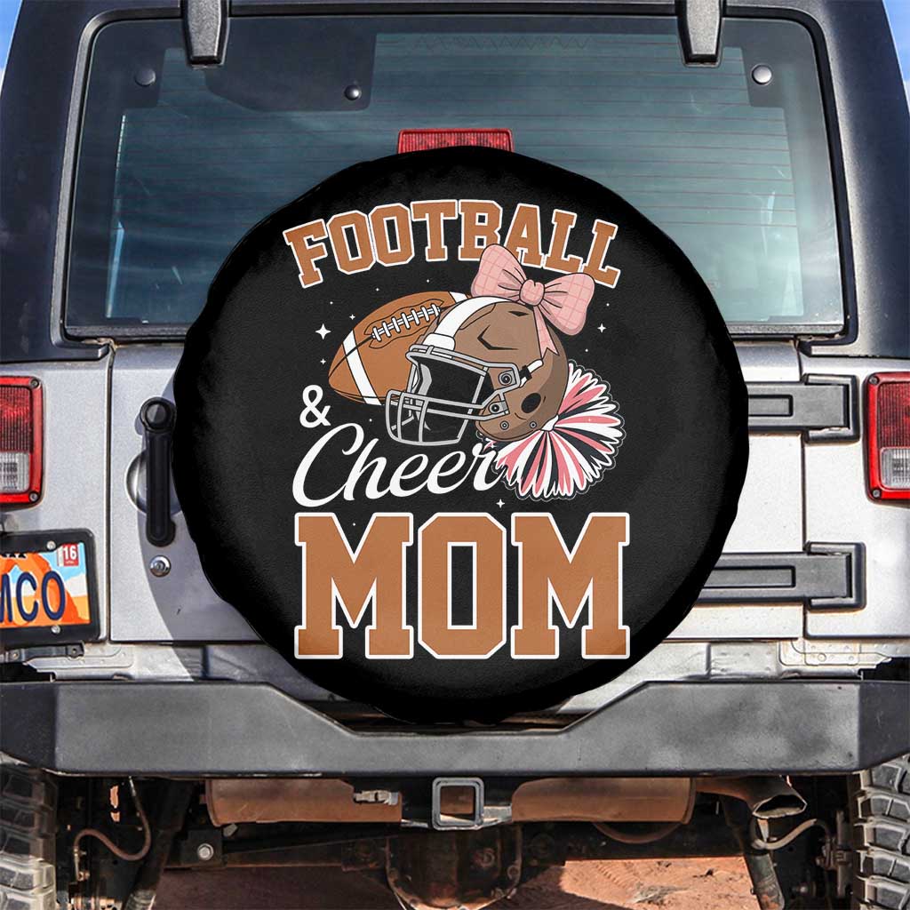 Funny Football And Cheer Mom Quote Spare Tire Cover Sports Season Gift TS12 No hole Black Print Your Wear