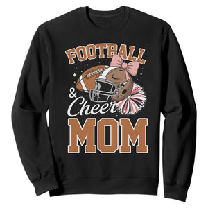 Funny Football And Cheer Mom Quote Sweatshirt Sports Season Gift TS12 Black Print Your Wear