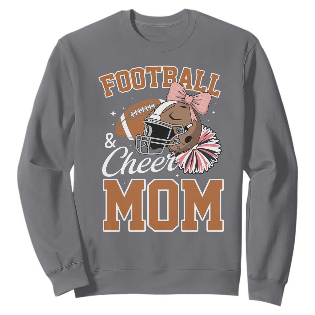 Funny Football And Cheer Mom Quote Sweatshirt Sports Season Gift TS12 Charcoal Print Your Wear