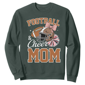 Funny Football And Cheer Mom Quote Sweatshirt Sports Season Gift TS12 Dark Forest Green Print Your Wear