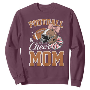 Funny Football And Cheer Mom Quote Sweatshirt Sports Season Gift TS12 Maroon Print Your Wear
