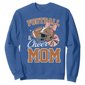 Funny Football And Cheer Mom Quote Sweatshirt Sports Season Gift TS12 Royal Blue Print Your Wear