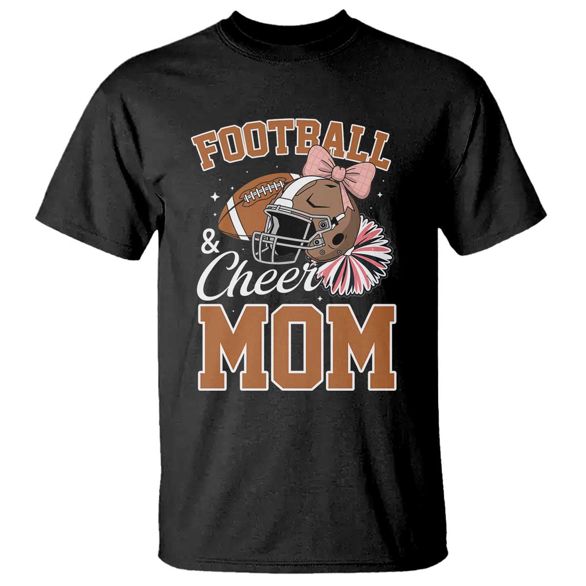 Funny Football And Cheer Mom Quote T Shirt Sports Season Gift TS12 Black Print Your Wear