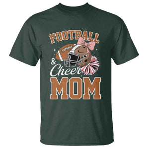 Funny Football And Cheer Mom Quote T Shirt Sports Season Gift TS12 Dark Forest Green Print Your Wear