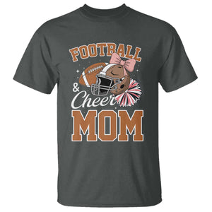 Funny Football And Cheer Mom Quote T Shirt Sports Season Gift TS12 Dark Heather Print Your Wear