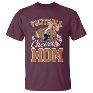 Funny Football And Cheer Mom Quote T Shirt Sports Season Gift TS12 Maroon Print Your Wear