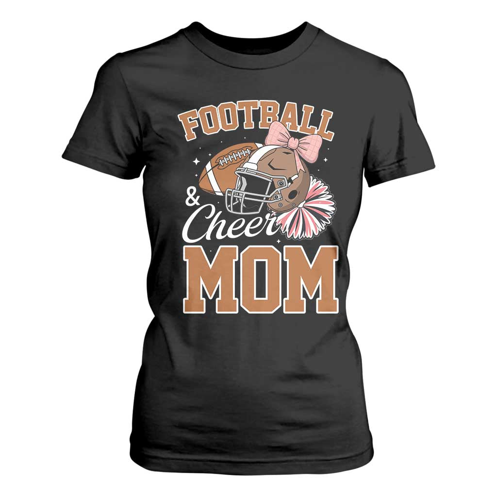 Funny Football And Cheer Mom Quote T Shirt For Women Sports Season Gift TS12 Black Print Your Wear