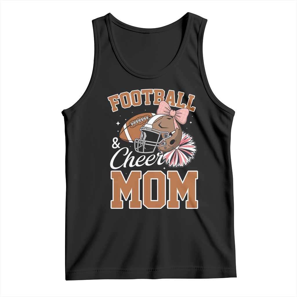 Funny Football And Cheer Mom Quote Tank Top Sports Season Gift TS12 Black Print Your Wear