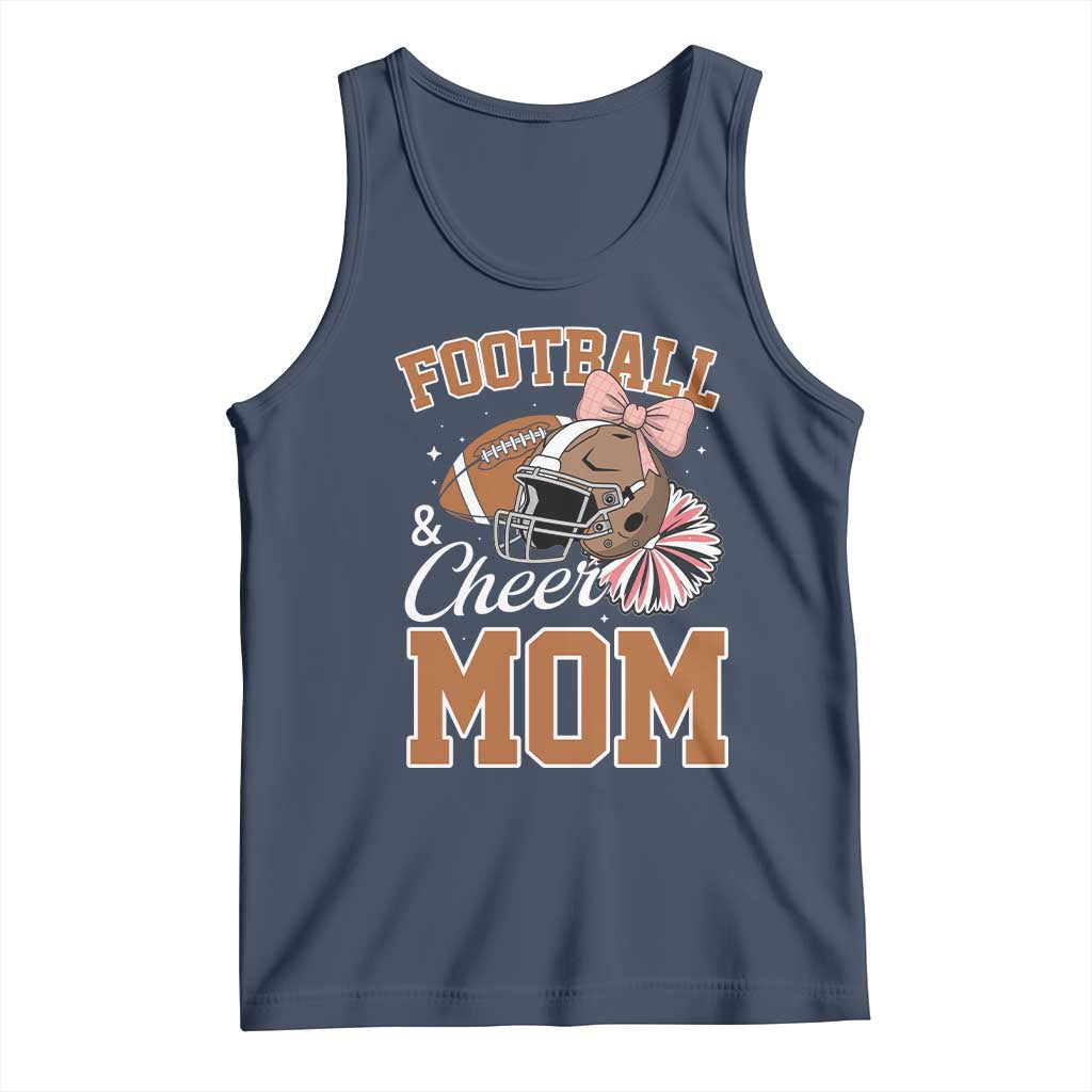 Funny Football And Cheer Mom Quote Tank Top Sports Season Gift TS12 Navy Print Your Wear