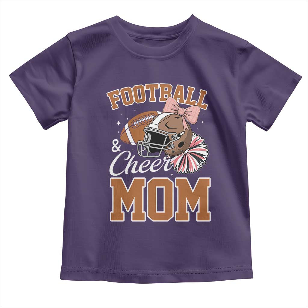Funny Football And Cheer Mom Quote Toddler T Shirt Sports Season Gift TS12 Purple Print Your Wear