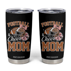 Funny Football And Cheer Mom Quote Tumbler Cup Sports Season Gift TS12 Black Print Your Wear