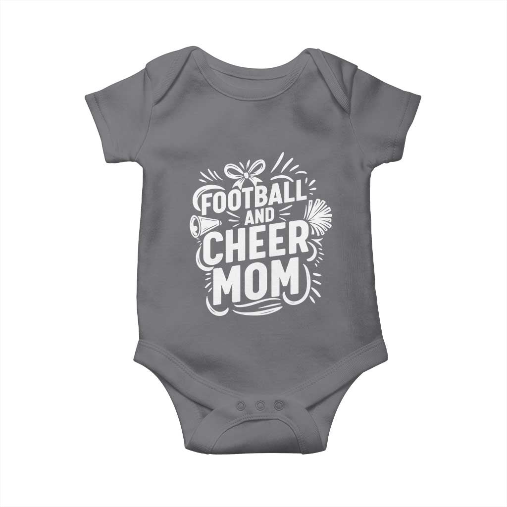 Football And Cheer Mom Quote Baby Onesie Team Supporter Gift Idea TS12 Charcoal Print Your Wear