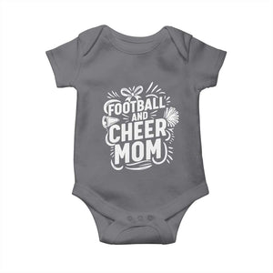 Football And Cheer Mom Quote Baby Onesie Team Supporter Gift Idea TS12 Charcoal Print Your Wear