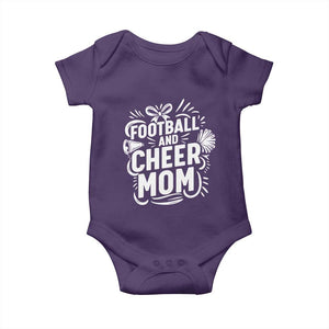 Football And Cheer Mom Quote Baby Onesie Team Supporter Gift Idea TS12 Purple Print Your Wear