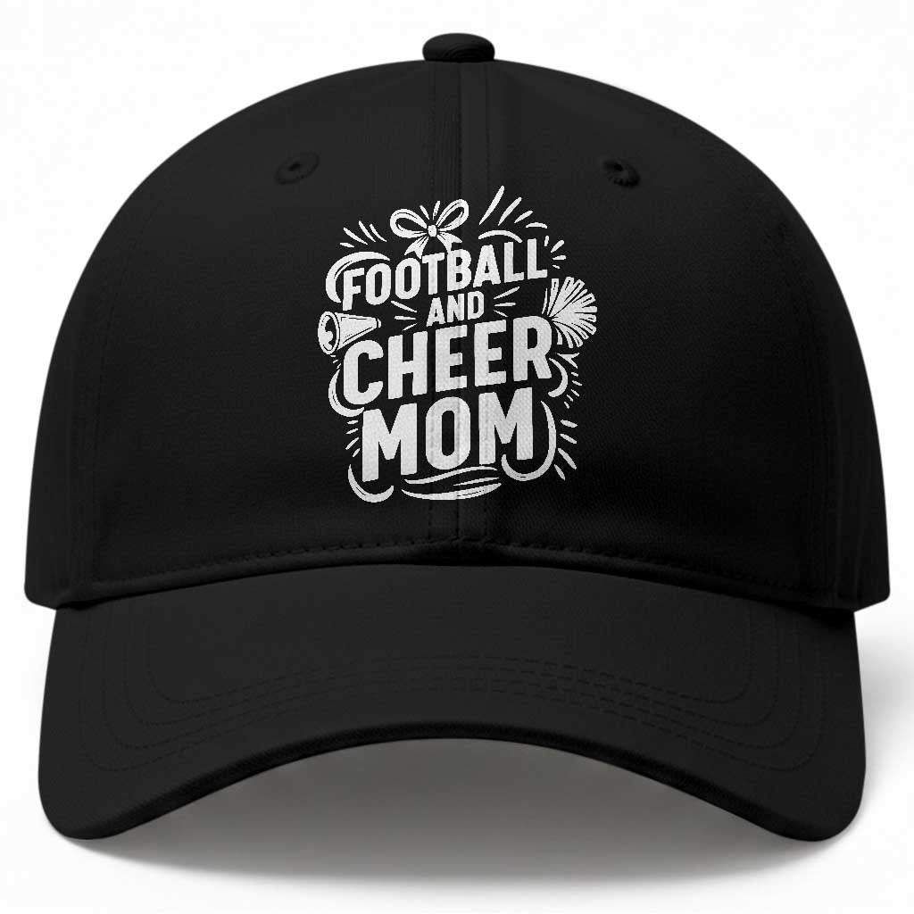 Football And Cheer Mom Quote Baseball Cap Team Supporter Gift Idea TS12 Print Your Wear