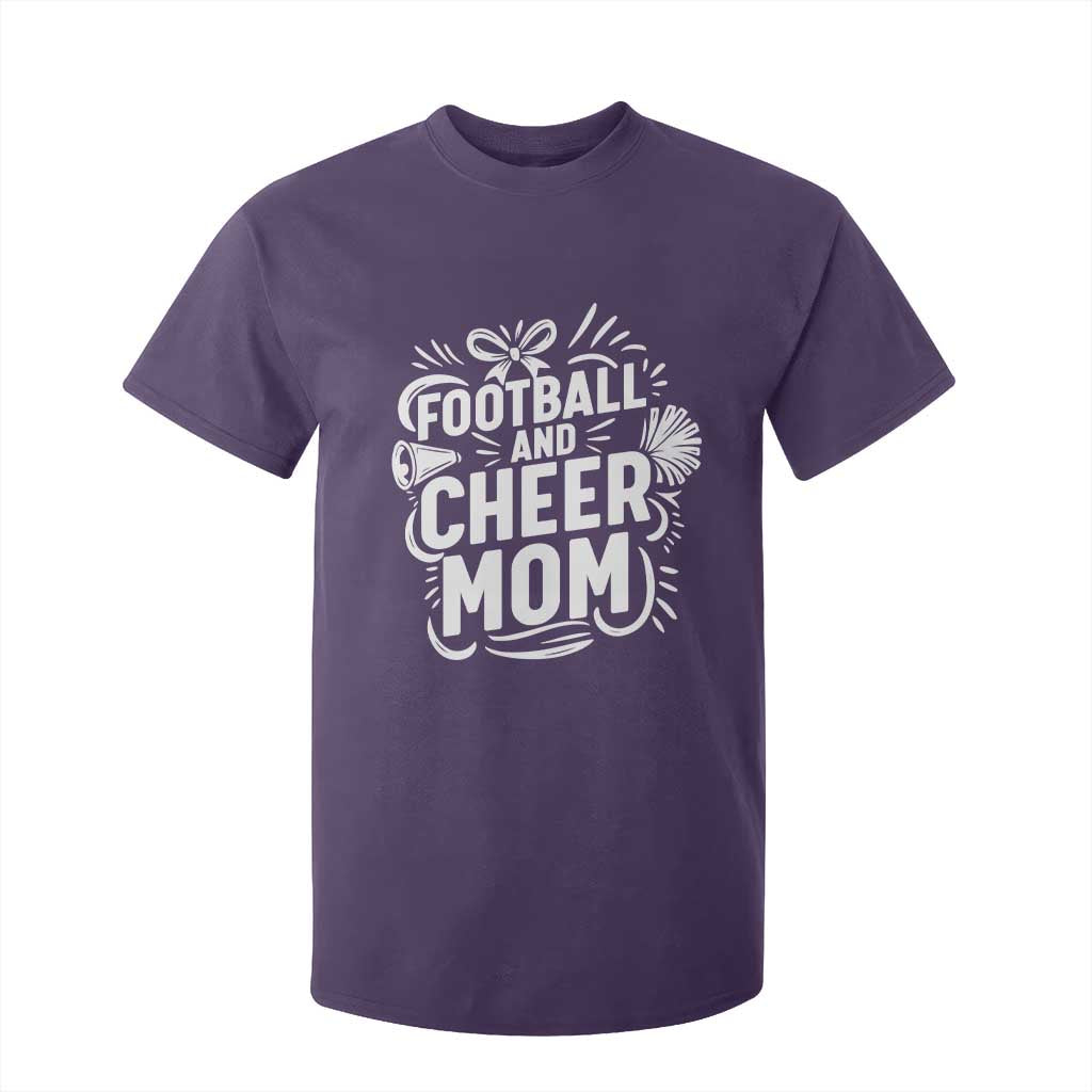 Football And Cheer Mom Quote T Shirt For Kid Team Supporter Gift Idea TS12 Purple Print Your Wear