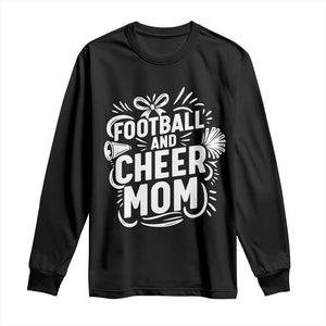 Football And Cheer Mom Quote Long Sleeve Shirt Team Supporter Gift Idea TS12 Black Print Your Wear