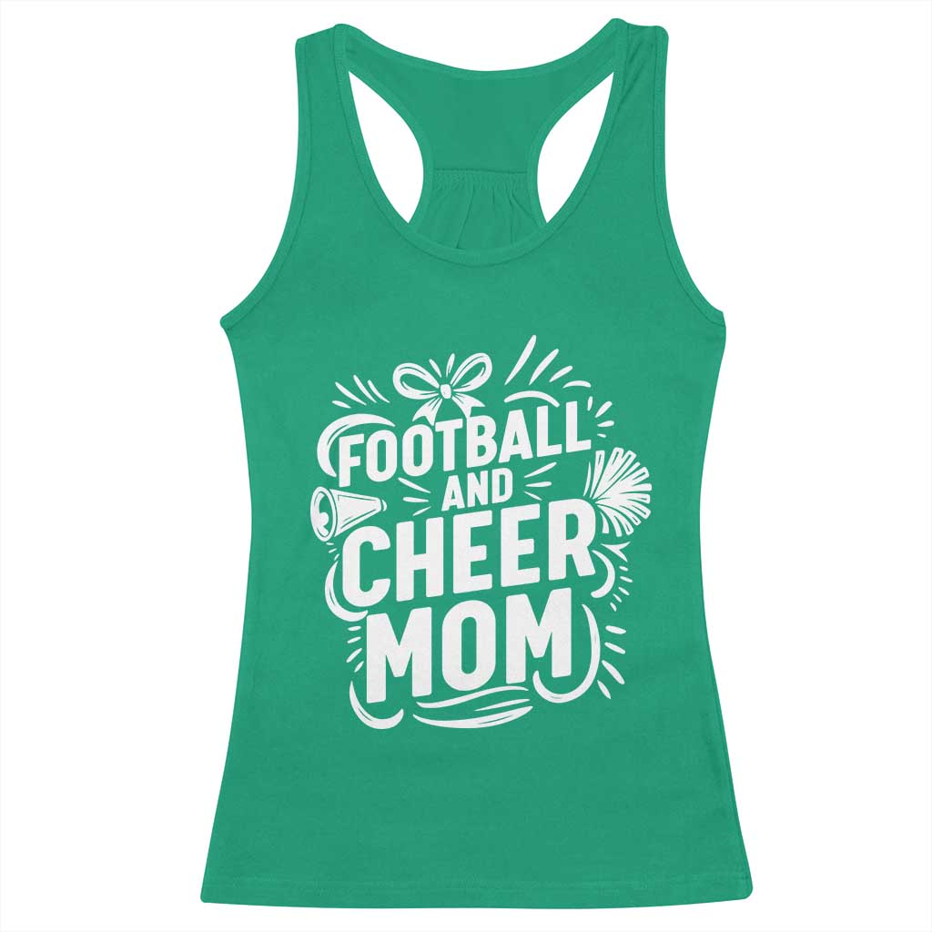Football And Cheer Mom Quote Racerback Tank Top Team Supporter Gift Idea TS12 Irish Green Print Your Wear