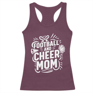 Football And Cheer Mom Quote Racerback Tank Top Team Supporter Gift Idea TS12 Maroon Print Your Wear