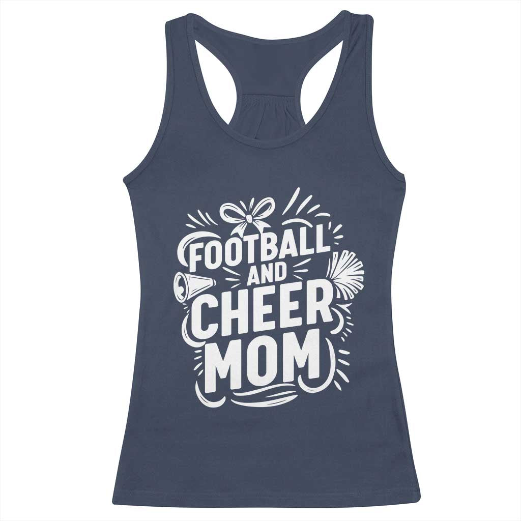 Football And Cheer Mom Quote Racerback Tank Top Team Supporter Gift Idea TS12 Navy Print Your Wear