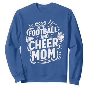 Football And Cheer Mom Quote Sweatshirt Team Supporter Gift Idea TS12 Royal Blue Print Your Wear