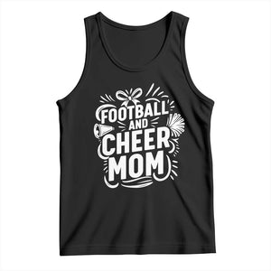 Football And Cheer Mom Quote Tank Top Team Supporter Gift Idea TS12 Black Print Your Wear