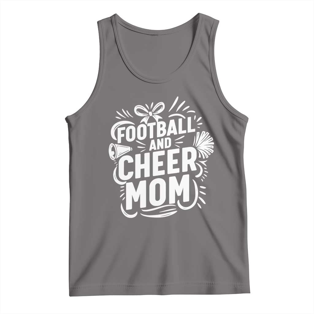 Football And Cheer Mom Quote Tank Top Team Supporter Gift Idea TS12 Deep Heather Print Your Wear