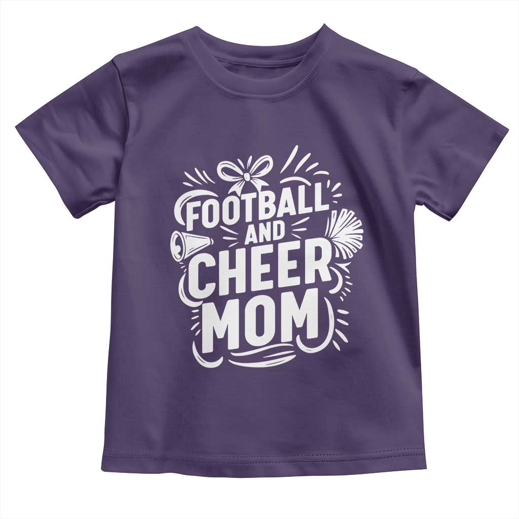 Football And Cheer Mom Quote Toddler T Shirt Team Supporter Gift Idea TS12 Purple Print Your Wear