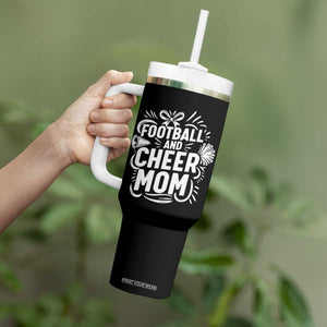 Football And Cheer Mom Quote Tumbler With Handle Team Supporter Gift Idea TS12 Print Your Wear