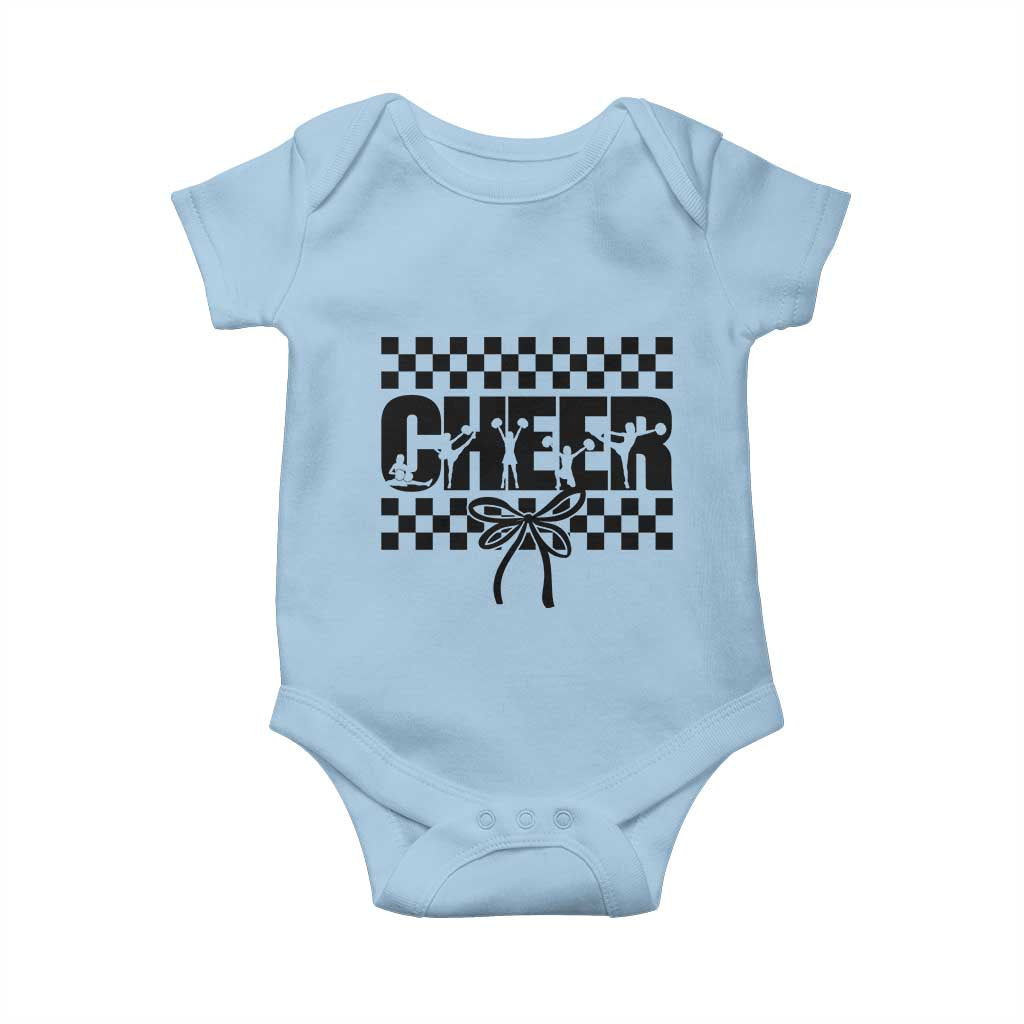 Proud Cheerleading Baby Onesie Gift For Sports Season Supporters TS12 Light Blue Print Your Wear
