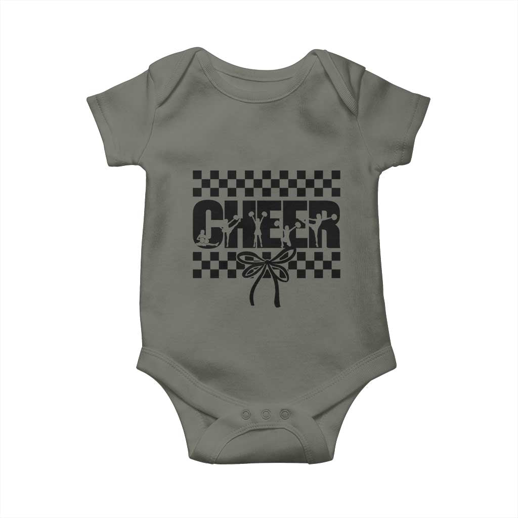 Proud Cheerleading Baby Onesie Gift For Sports Season Supporters TS12 Military Green Print Your Wear
