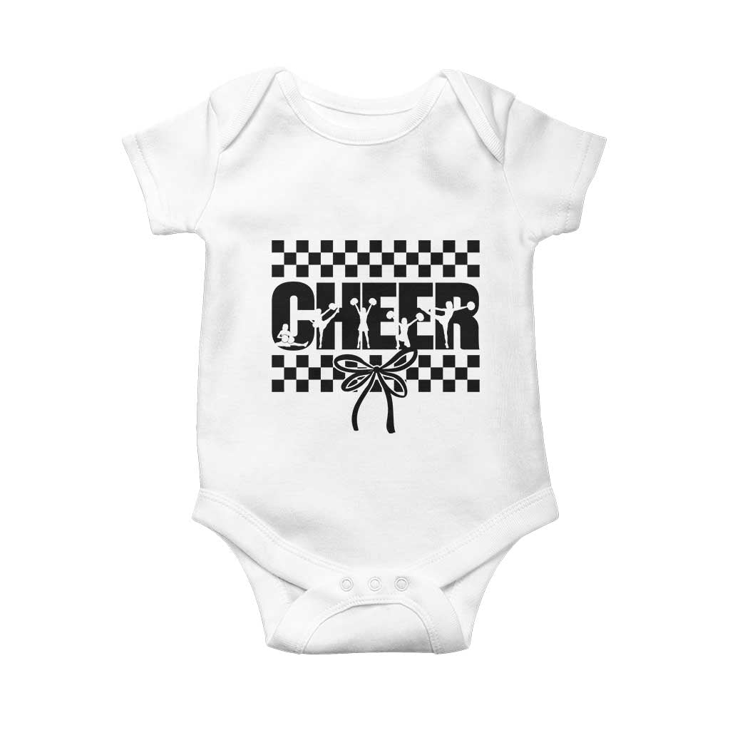 Proud Cheerleading Baby Onesie Gift For Sports Season Supporters TS12 White Print Your Wear