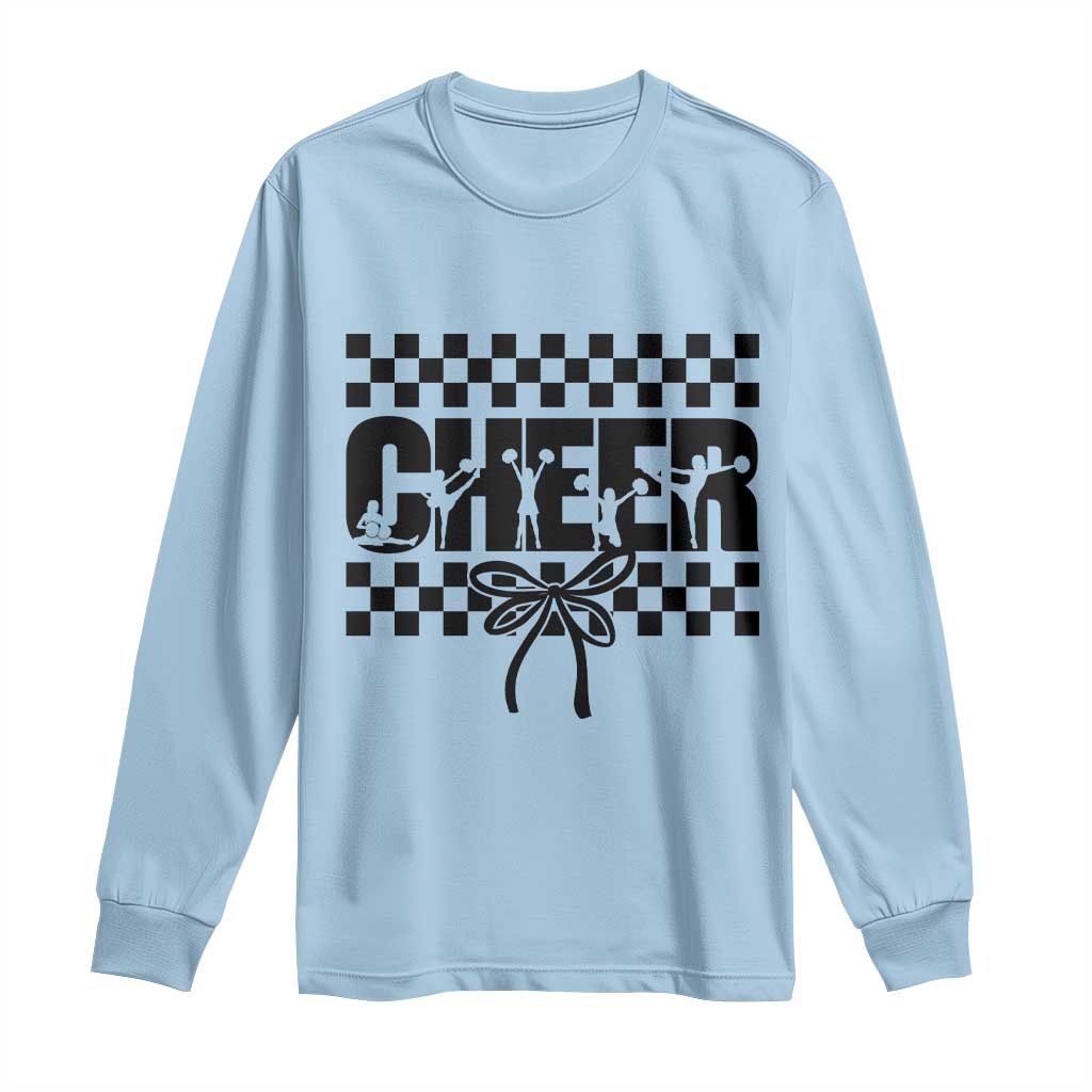 Proud Cheerleading Long Sleeve Shirt Gift For Sports Season Supporters TS12 Light Blue Print Your Wear