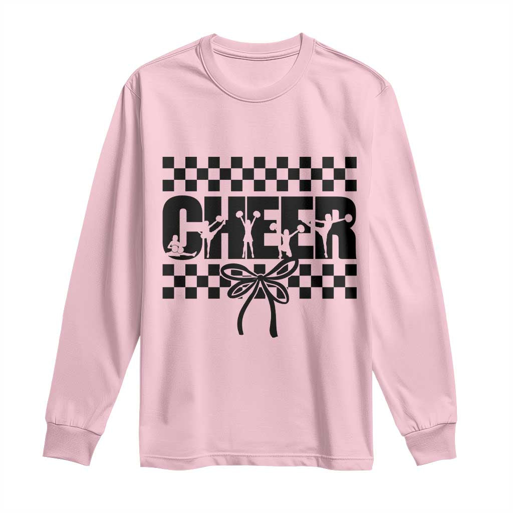 Proud Cheerleading Long Sleeve Shirt Gift For Sports Season Supporters TS12 Light Pink Print Your Wear